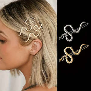 Silver Snake Hairclip