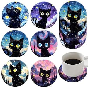 Purrfect Skies Cat Coaster Set