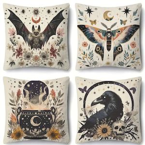 Clothing: Gothic Halloween Throw Pillow Covers