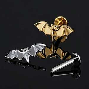 Flying Bat Flatback Earring