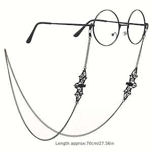 Clothing: Black Bat Glasses Chain