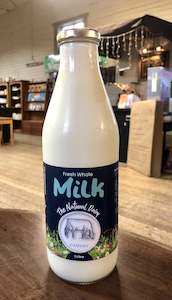 Chilled: The Natural Dairy Whole Milk 1L w Returned Glass Bottle