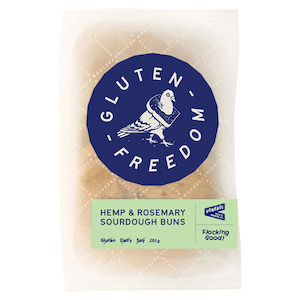 Bread: Gluten Freedom Hemp & Rosemary Sourdough Buns - 3 Pack