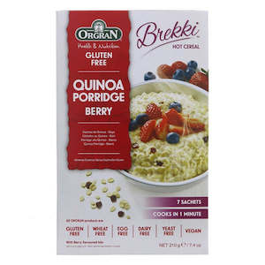 Breakfast Cereal: Orgran Quinoa Porridge - 7 Berry Sachets