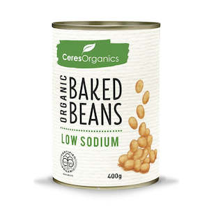 Canned Preserved Food: Ceres Organics Baked Beans Low Sodium 400g