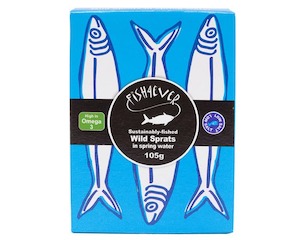 Canned Preserved Food: Fish 4 Ever Scottish Sardines 105g