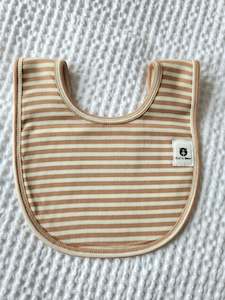 Cocoa Stripes Cotton Bib (4 Layers)