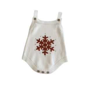 Baby wear: White Snowflake Romper