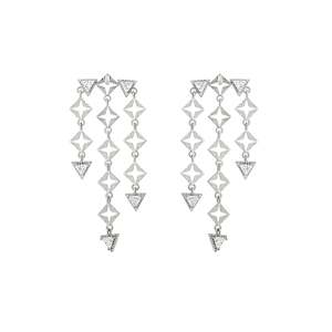 Byzantine Romance Earrings - Platinum