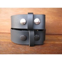 BLACK LEATHER BELT 30mm