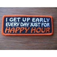 Happy Hour Embroidered Biker Patch