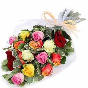 Flower: Coloured Rose Bouquet