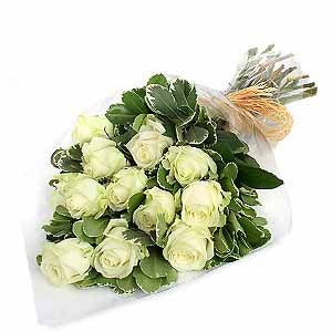 white rose bouquet