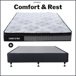 Comfort and Rest Pocket Springs Mattress with Bed Base -Queen