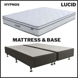 Bed: Lucid Euro Top with Gel Memory Foam Mattress and Base - King