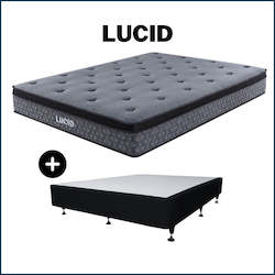 Lucid Euro Top Mattress and Bed Base Queen