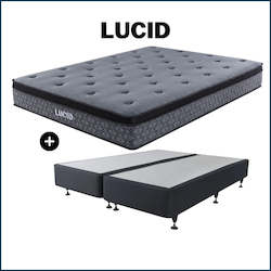 Lucid Euro Top Mattress and Bed Base King