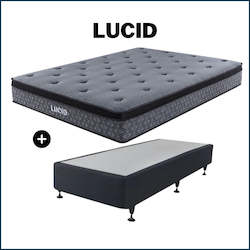 Lucid Euro Top Mattress and Bed Base King Single