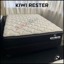 Kiwi Rester Pocket Spring Euro Top NZ Made Mattress and Base