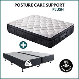 Bed: Posture Care Support (Plush) Mattress & Base King