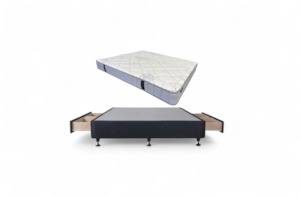 Standard Drawer Bed Base & SleepMax Essential Mattress - Queen