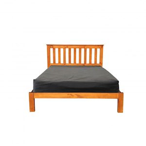 Furniture: Campbell Queen Bed Frame / Warm Honey