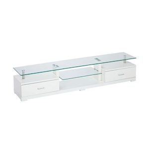 Glass TV Unit White 2.0m