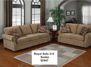 Furniture: Royal Sofa 3+2+1 Seater