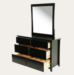 Furniture: Black Pearl Dresser Mirror