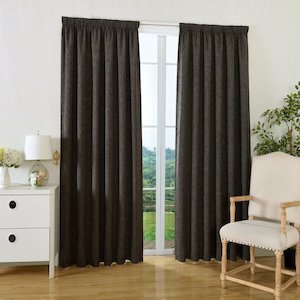 New York Coffee Thermal Selflined Curtains Budget Readymade Curtains