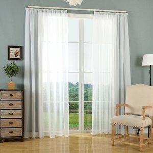 Gloria White Readymade Sheer Curtains Budget Readymade Curtains