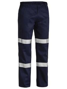 Work clothing: Bisley Taped Biomotion Cotton Drill Work Pants-(BP6003T)