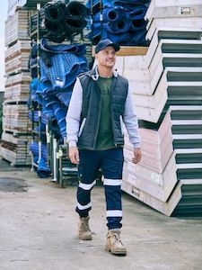 Work clothing: BISLEY Flx & Move™ Taped Stretch Denim Cargo Cuffed Pants -(BPC6335T)