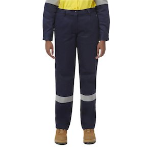 Work clothing: King Gee Women's Reflective Cotton Drill Work Pants (K43535)