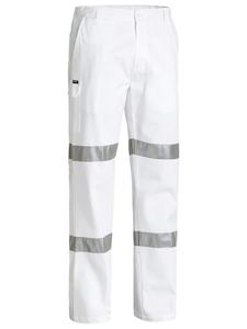 Work clothing: Bisley Taped Night Cotton Drill Pants-(BP6808T)