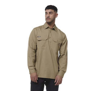 Work clothing: King Gee Workcool Vented Closed Front Shirt Long Sleeve (K14033)