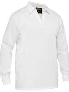 Work clothing: Bisley V-Neck Long Sleeve Shirt (BS6404)