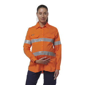 King Gee Women's Workcool Maternity Reflective Shirt (K44235)