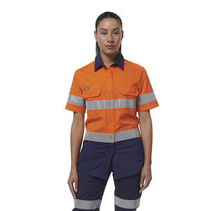 King Gee Women's Workcool Vented Reflective Short Sleeve Shirt (K44229)