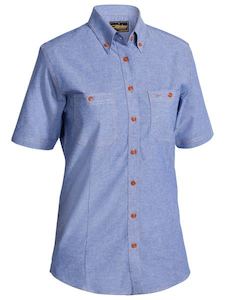 Bisley Women's Chambray Shirt - Short Sleeve-(B71407L)