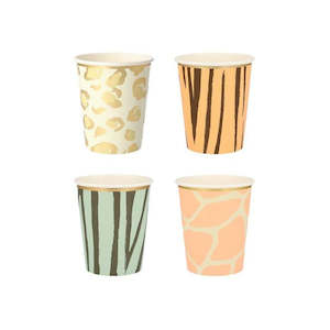 Meri Meri Safari Animal Print Cups - 8 Pkt