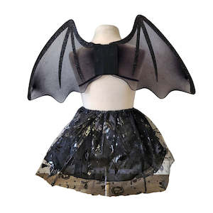 Kids Bat Wings & Tutu Set