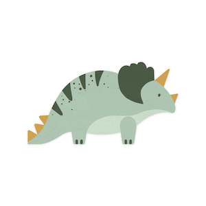 Event, recreational or promotional, management: Five Star Triceratops Dinosaur Napkins - 12 Pkt