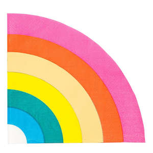 Birthday Brights Rainbow Shaped Napkins - 16 Pkt