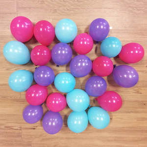 Pink, Purple and Blue Mini Balloons - 25 Pkt