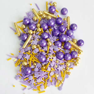 Gold & Purple Mix Sprinkles 80g