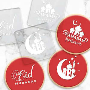 Event, recreational or promotional, management: Eid Mubarak & Ramadan Debosser Stamps