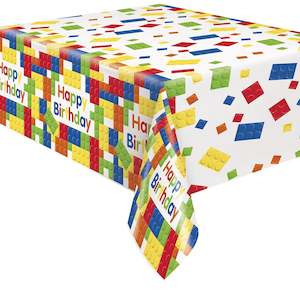 Event, recreational or promotional, management: Building Blocks Birthday Tablecover