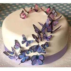 Event, recreational or promotional, management: Sweet Whimsy Purple Butterfly Edible Images