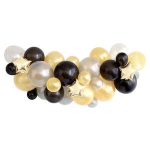 Black Silver & Gold Balloon Garland Kit - 31 Pkt